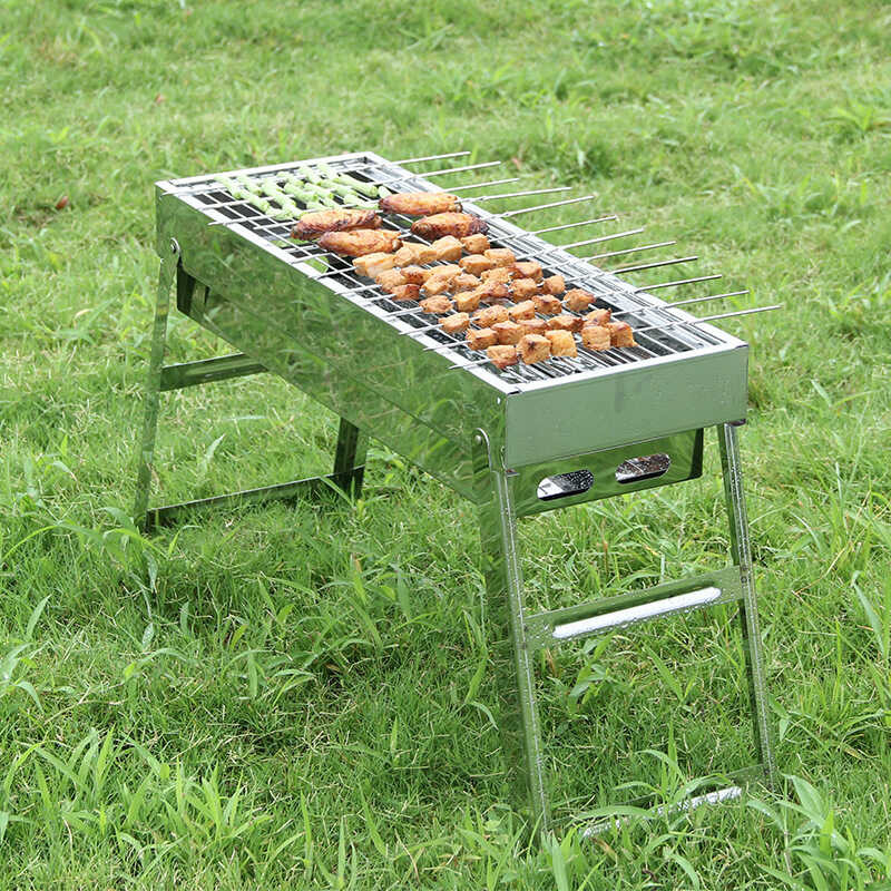 barbecue Stainless steel stove outdoor portable folding barbecue rack ...