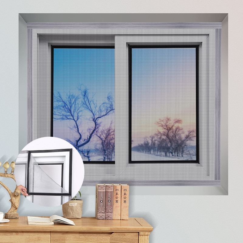 1pcs Window Screen Net Anti Mosquito Zipper Window Net Self Adhesive ...