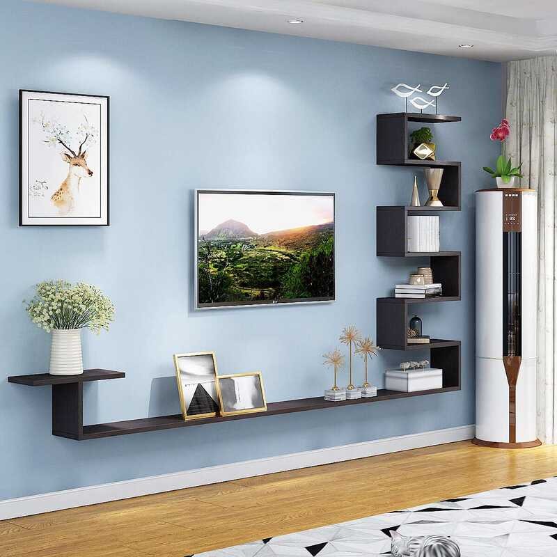 Modern Minimalist Living Room Small Apartment TV Wall-Mounted Mini ...