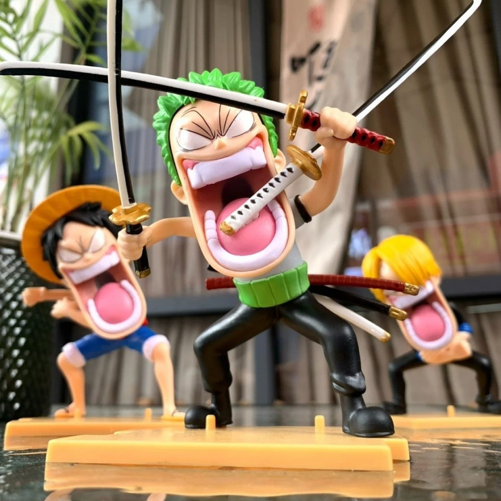 One Piece GK Hunger Trio Shanzhi Sauron Lufei Captain Three Anime Hand ...