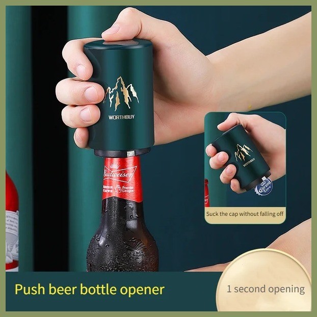 ♒ ∲ Cool Auto Beer Opener Press Type Bottle Opener Magnetic Beer Opener ...