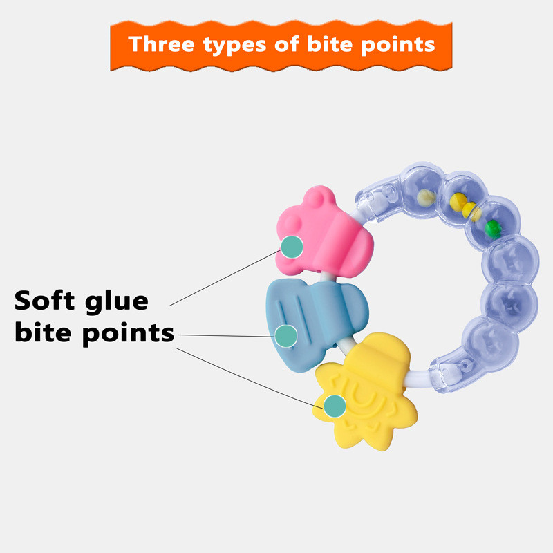 Teeth Biting For Baby Rattles Teether Toy Silicone Teeth Biting ...