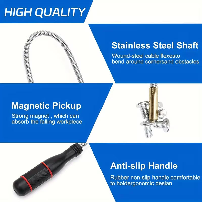 Car Magnetic Picking Tools Portable Magnet Grabber Pickup Magnetic Pip ...
