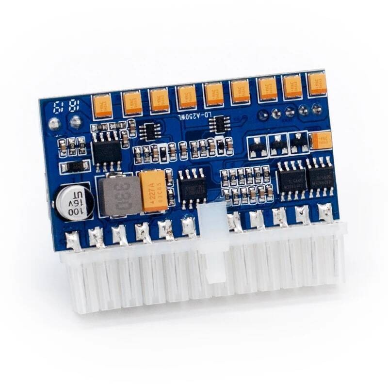 24pin RGeek 12V DC Input 250W Output Switch DC-DC ATX Pico PSU MINI ITX ...