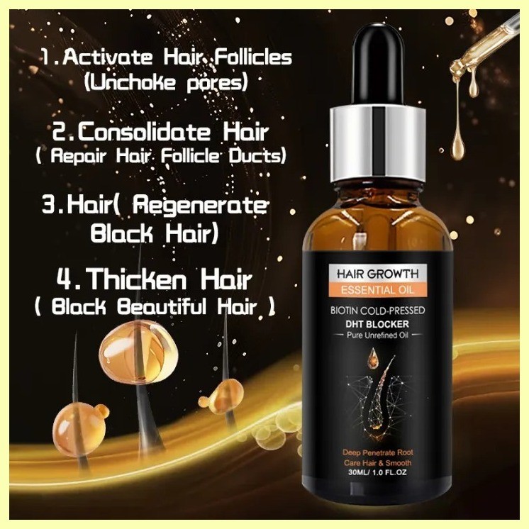 ⚾︎ ♖ ♂ Hair Growth Essence Fast Hair Grower Essence Effective Hair Care ...