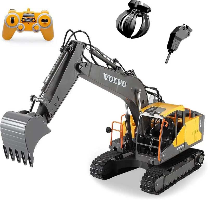 Remote Control Scale in Shovel Loader Excavator Digger Toy with Tools ...