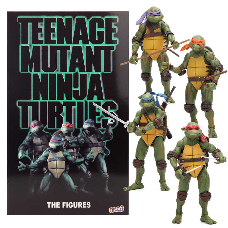 NECA Ninja Turtles TMNT 2018 SDCC Lid Edition 4 Set 7-Inch Mobile Doll ...