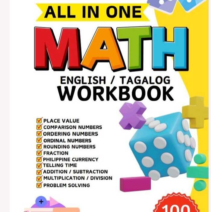 MATH ALL IN ONE Workbook 100 Pages A4 Bookbind Softbind | Shopee ...