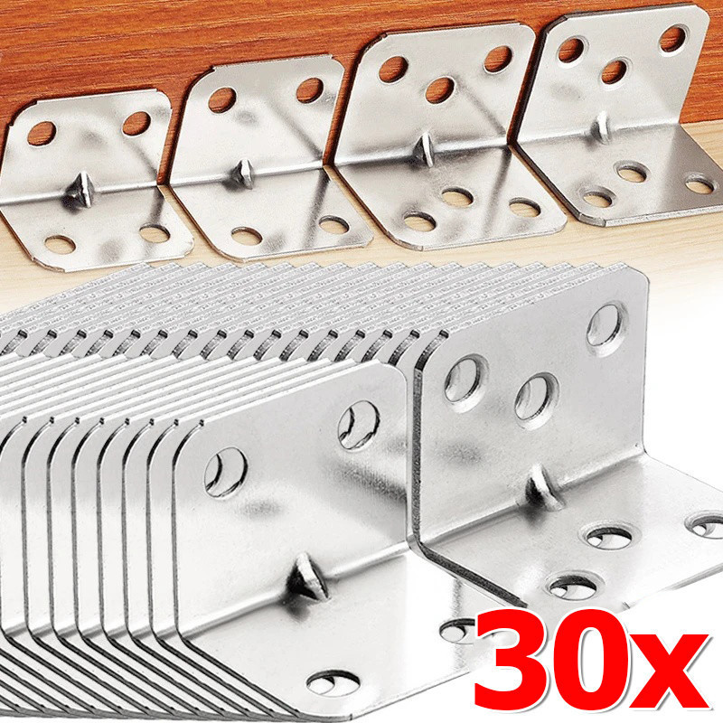 10/20/30Pcs Corner Brackets / 90-degree Angle Shelf Connector / Cabinet ...