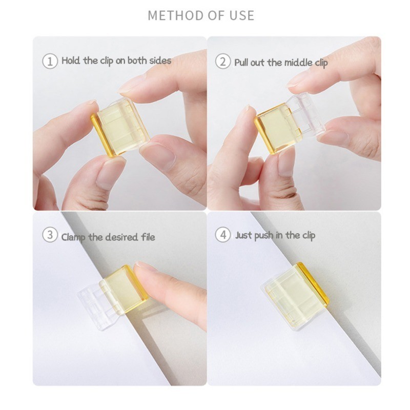 Candy Color Transparent Push Paperclip - Documents Bookmark File Index ...