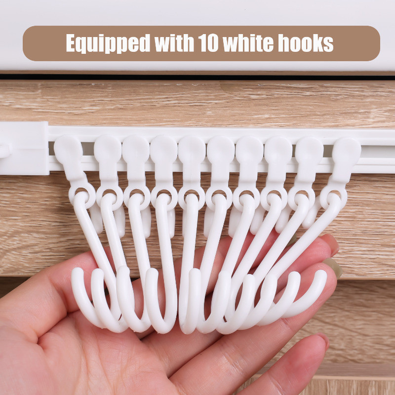 30/40cm Length Slide Rail Hook - Space Saving Sliding Hanger ...