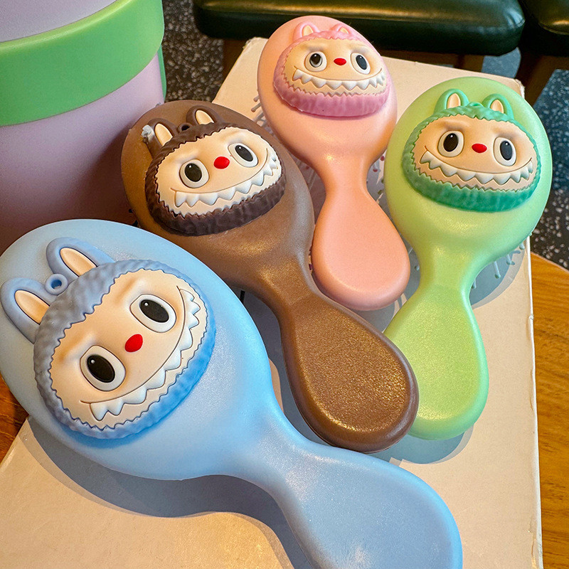 Labubu Airbag Comb, Soft and Cute Rabbit Monster Airbag Comb, Cute ...