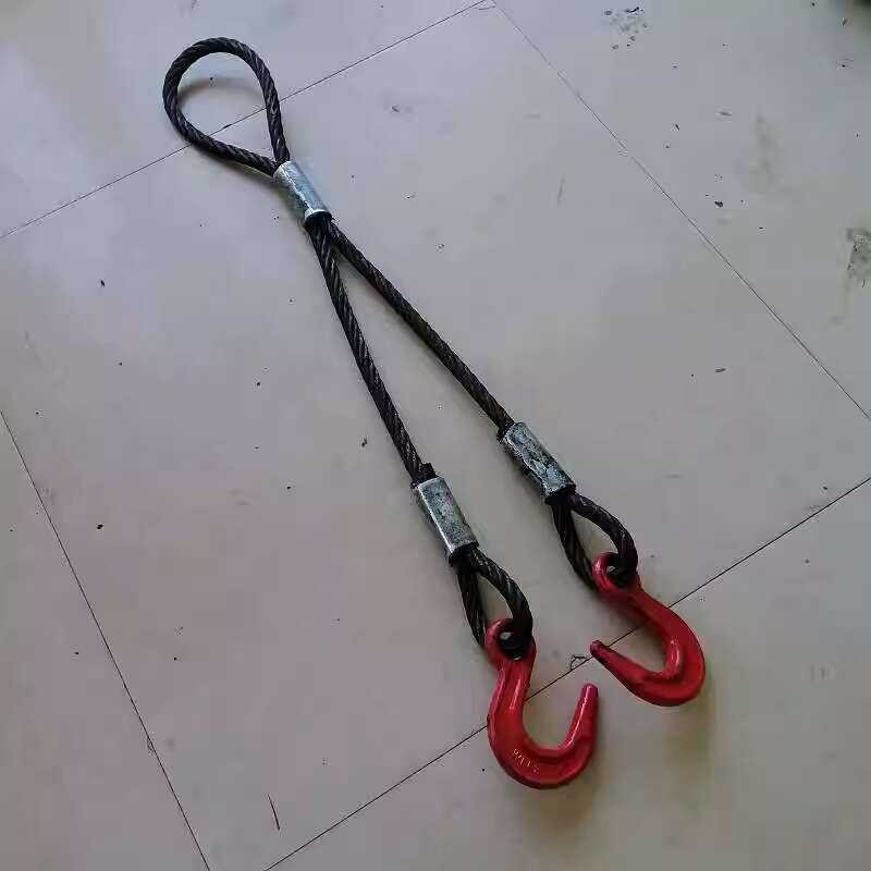 15mm Wire Rope Set with Buckle One-to-Two Handling Lifting Rigging ...