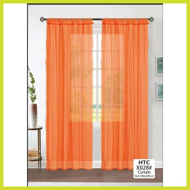 ∛ ╰ Cyan Plain Sheer Kurtina Sales Gauze Curtains for Window Door Room ...