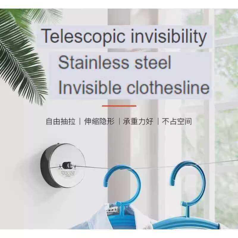 Retractable Invisible Clothesline Bathroom No-Drill Indoor Bay Window ...