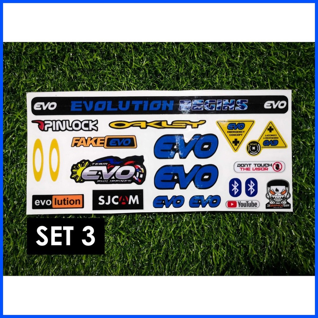 Helmet Visor Decals - Evo | Shopee Philippines