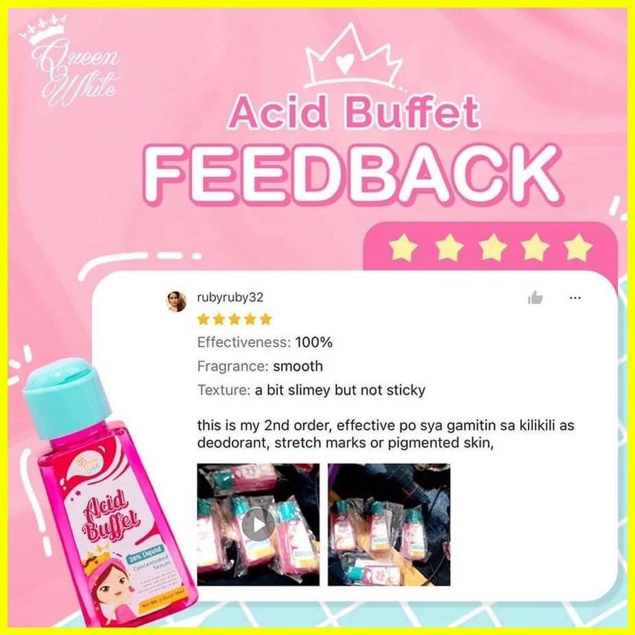 Queen White Acid Buffet Concentrate All in One Serum, Whitening with ...