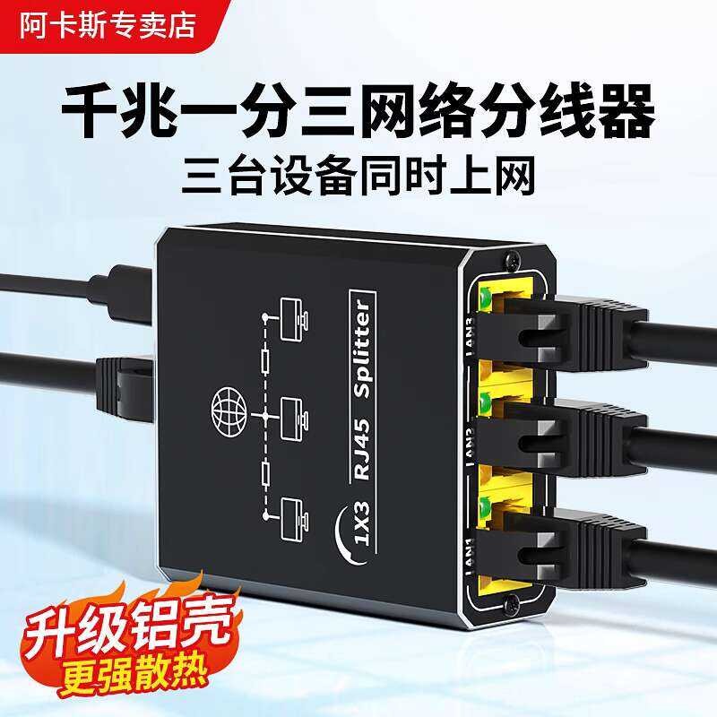 Akas Gigabit Divider, Computer Printer, Laptop, Multi Interface, 1/2, 3 ...