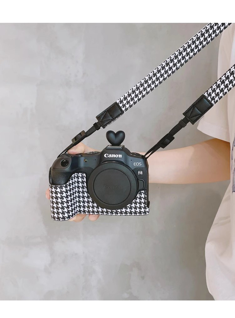 Canon RP PU Leather Half Camera Bag Case For Canon EOS R8 RP Leather ...