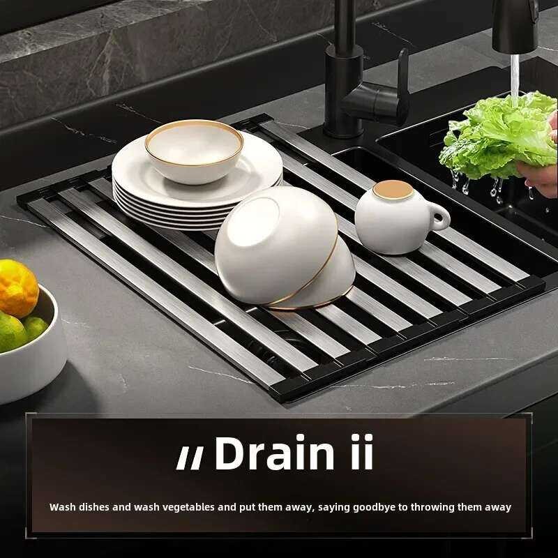 304 97 Stainless Steel Kitchen Sink Drain Rack, Sink Bowl And Dish ...