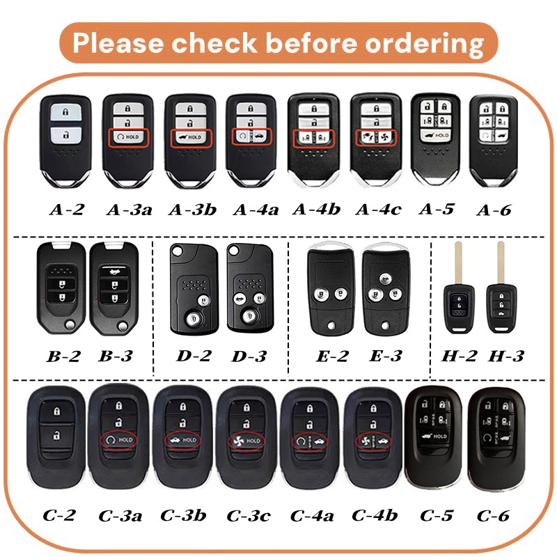 Honda Car Key Shell Key Case Zinc Alloy Key Cover Smart Key Case ...