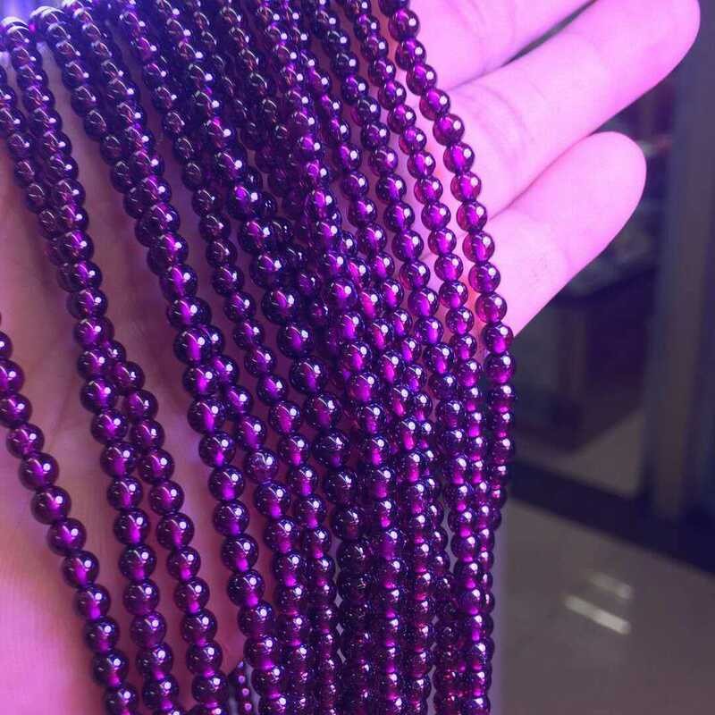 Jewelry Ketang Haolin Natural Indian Purple Garnet 4mm Approximately ...