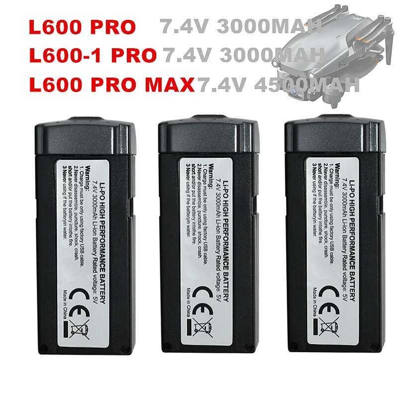 Original L600 PRO/L600-1 PRO/L600PRO MAX Drone Battery 7.4V 3000MAH ...