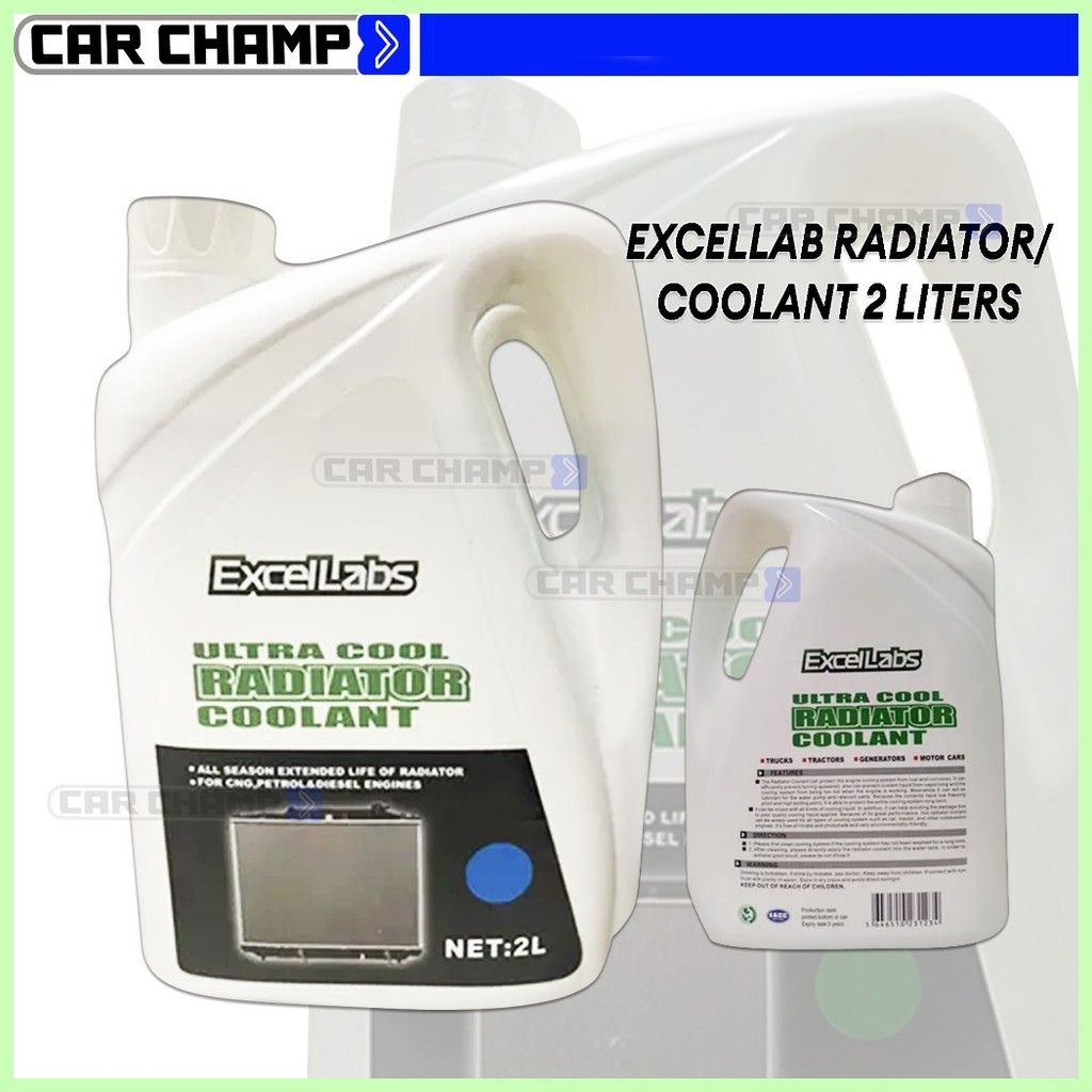 Excellabs Radiator Coolant 2LITERS (RED, GREEN, BLUE ) | Shopee Philippines