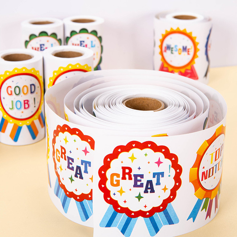 100pcs Medal Label Reward Badge Sticker Adhesive Encourage Award ...