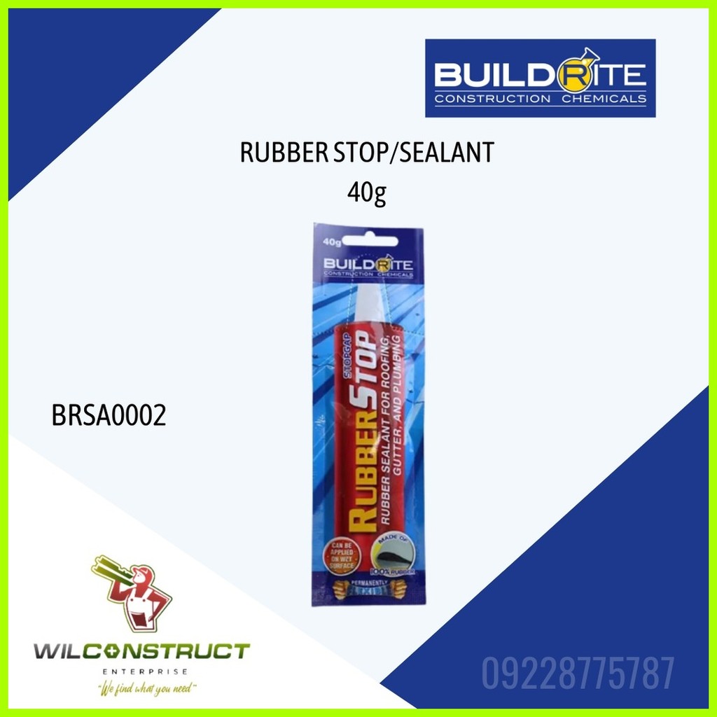 ∈ ♈ ╳ BUILDRITE RUBBER STOP (40g) WEATHER RESISTANT SEALANT | Shopee ...