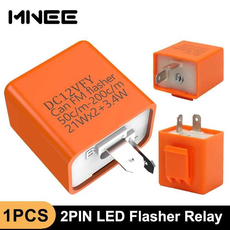 LED Flasher Relay 12V Adjustable Frequency of Turn Signal Light 2 Pins ...