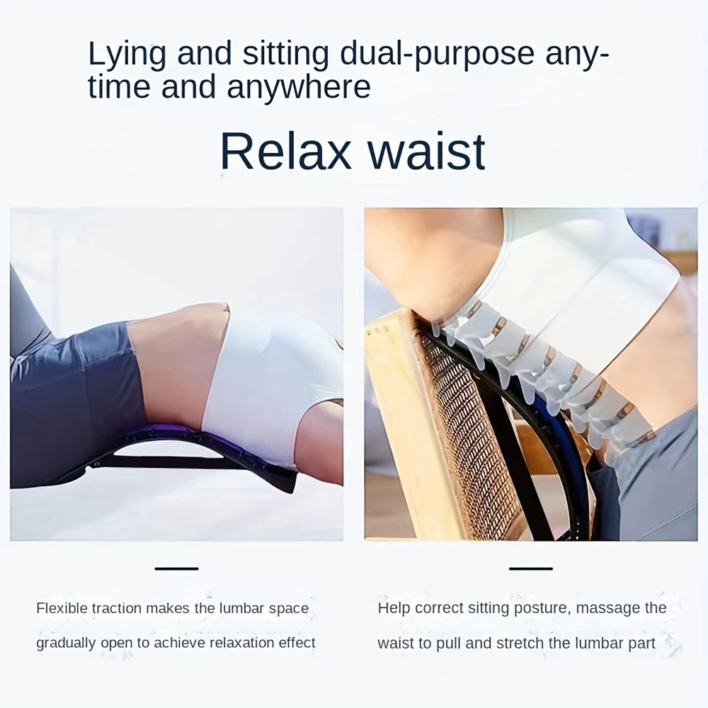 Back Stretcher Lumbar Spine Relief Device Waist Stretch Magnetic ...