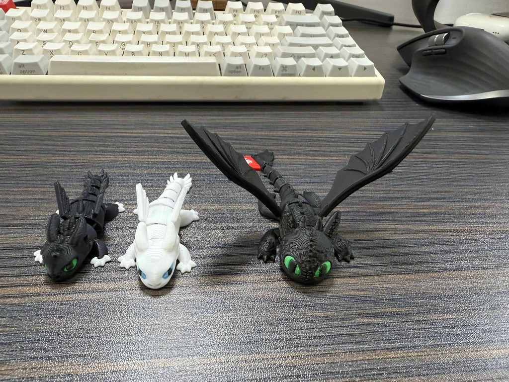 Toothless Light Fury 3D Printing Action Figure How To Train Your Dragon ...
