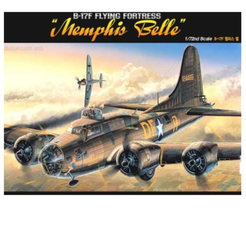 Academy 12495 1/72 B-17F Flying Fortress Memphis Belle Model Kit ...