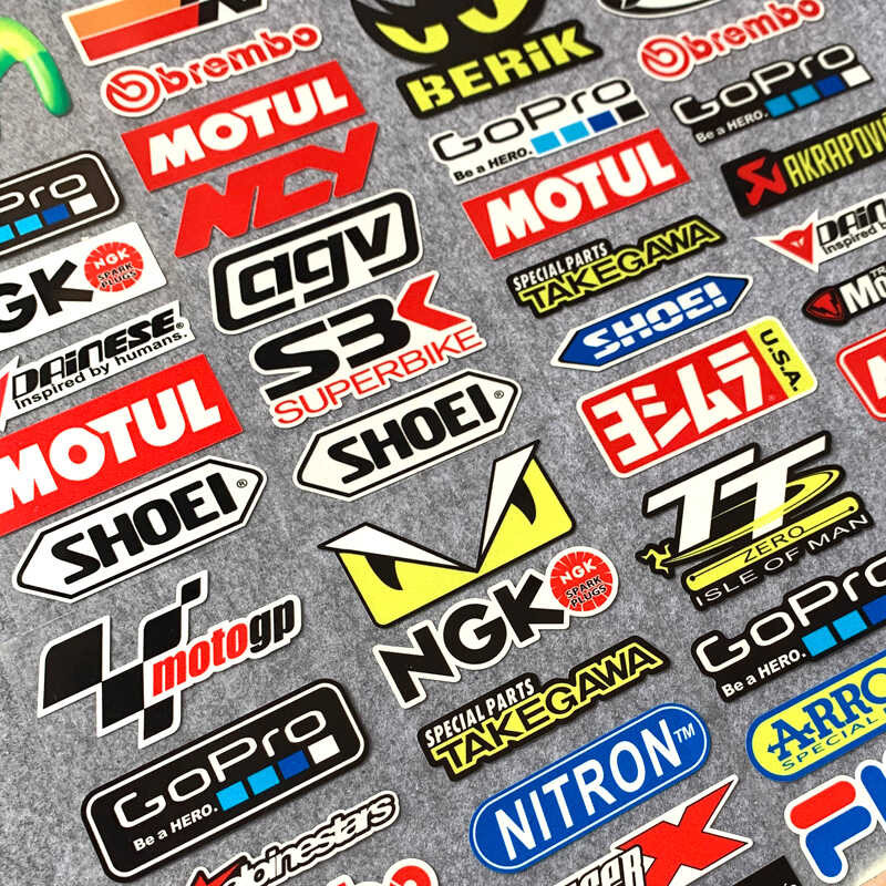 Motorcycle Reflective Scooter Electric Vehicle Decals Accessories Brand ...