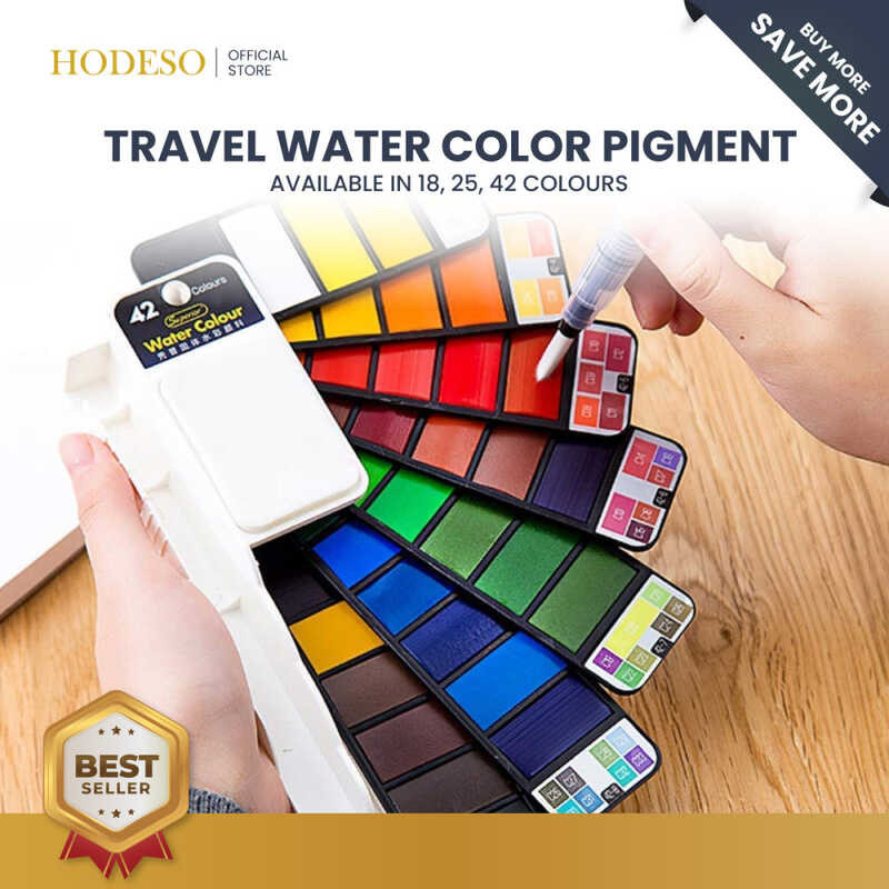 Hodeso 18 25 / 42 Solid Watercolor Paint Set With Brush Pen Foldable ...