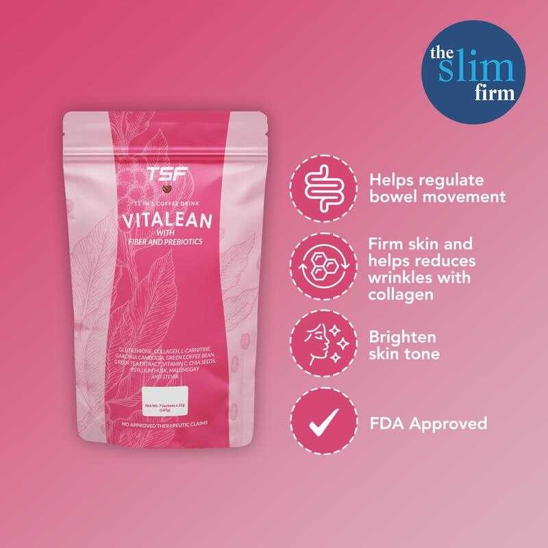 TSF VITALEAN COFFEE | 1 Pouch = 7 Sachets | Fiber-Enriched Prebiotic ...