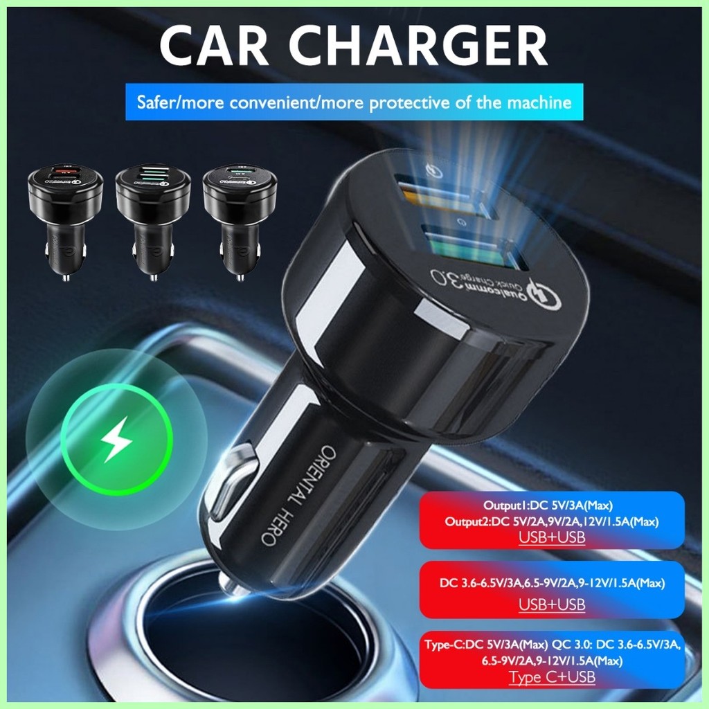 100W 5 Ports Car Charger Fast Charging PD QC3.0 USB C Car Phone Charger Type C Adapter In Car For IPhone Samsung Huawei Xiaomi - Foto 4