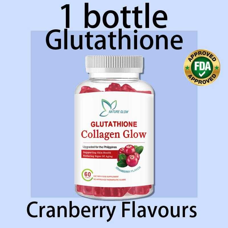 Fda Approved】Nature Glow 60Pc Glutathione Collagen Glow Gummies Cranberry  Flavor