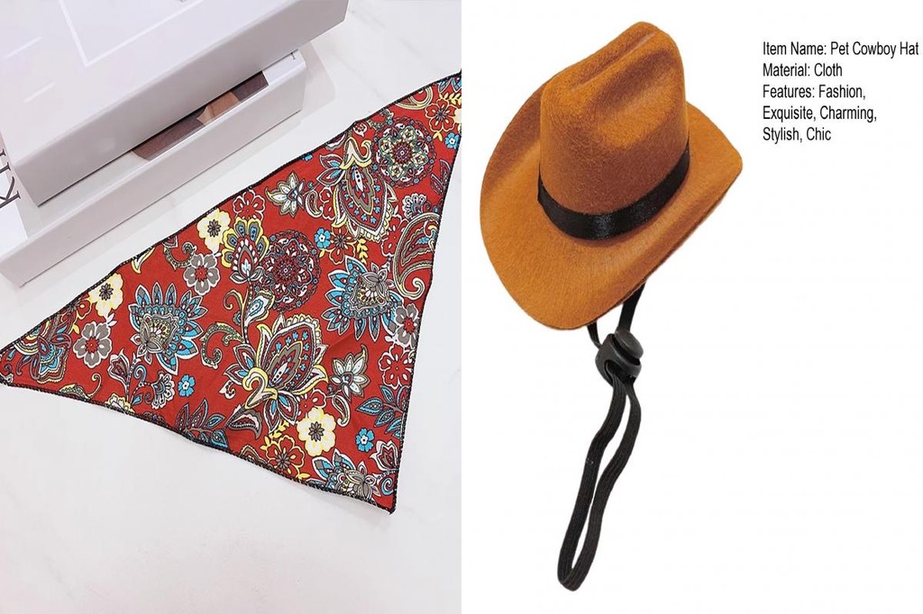 LED Cat Cowboy Hat | Neon Cowboys Light Up Mini Pet Party Hat Style