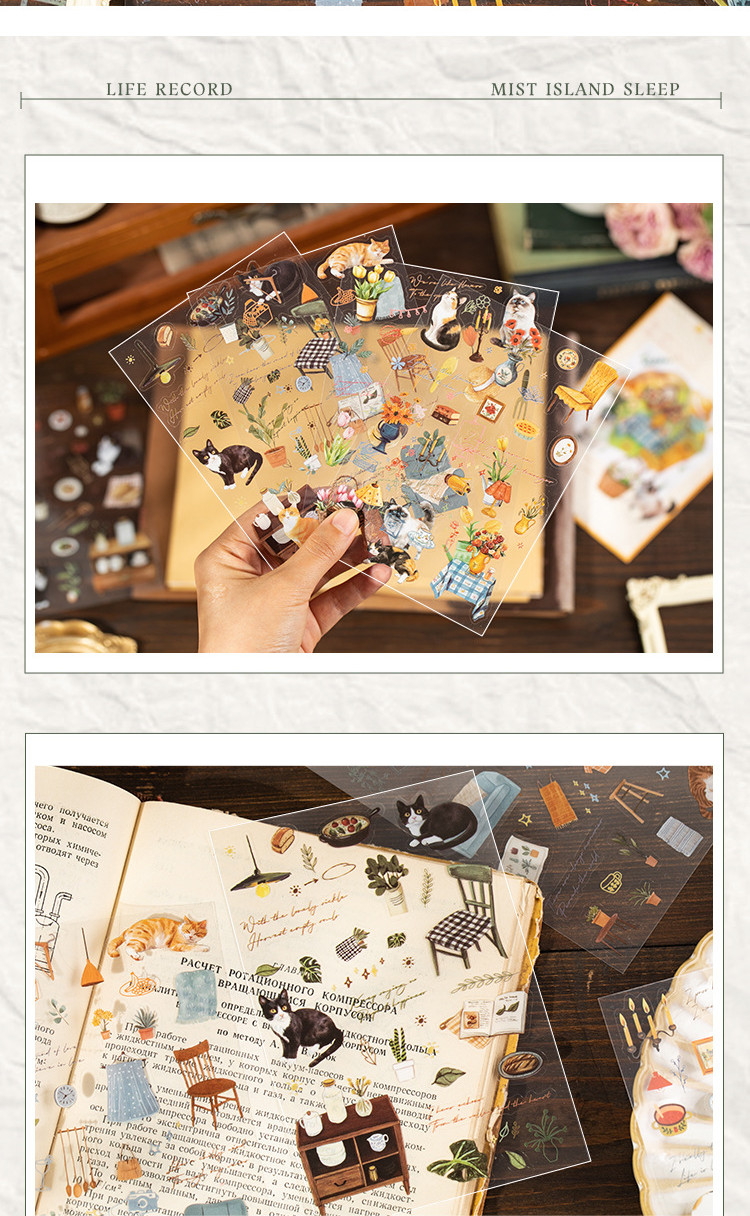 ENWEI 2 Pcs [Time Whisper Series] DIY Material Decoration Stickers For ...