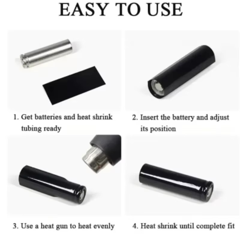 100Pcs Battery Wrap Precut Insulated Film Cover 72mm PVC Battery Wraps ...