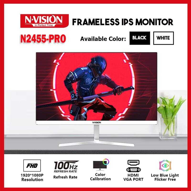 Nvision 22 / 24 / 27 Inch IPS Monitor 100Hz Frameless Flat FHD Gaming ...