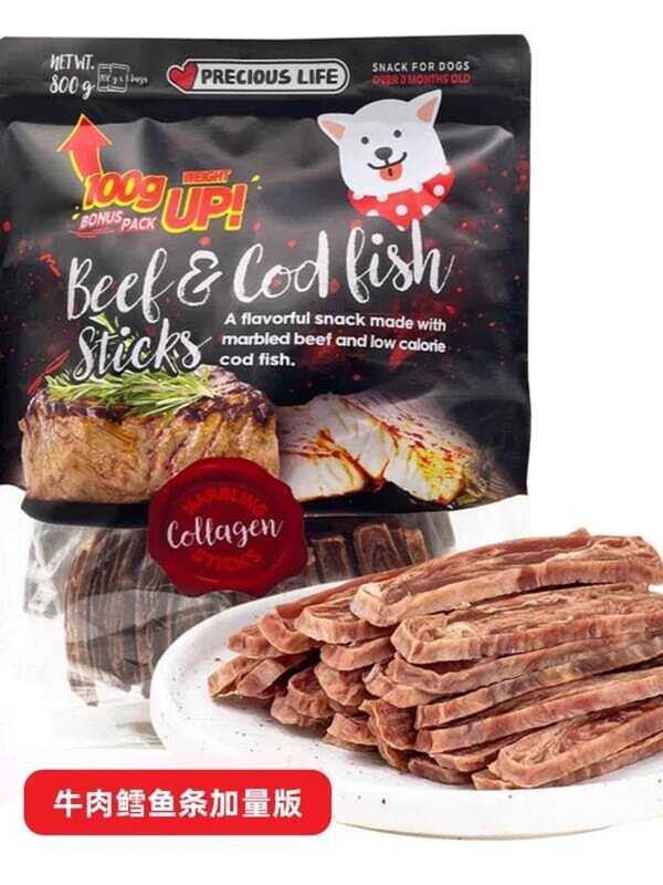 Sam's Club Precious Life Adult Dog Pet Snacks Beef and Cod Sticks 800g ...