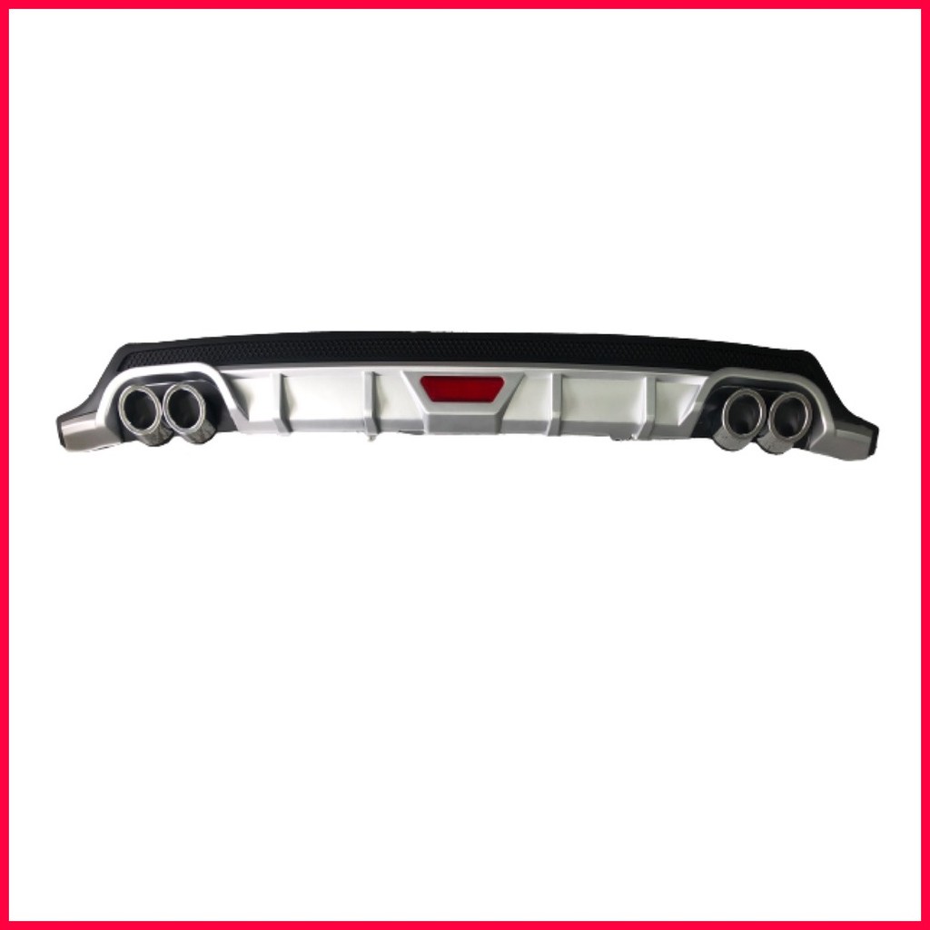 thumbnail image 2 of KEEPDSGN Carbon Black Rear Bumper Diffuser – For Toyota Corolla, PP Material, Red LED 2 of 5