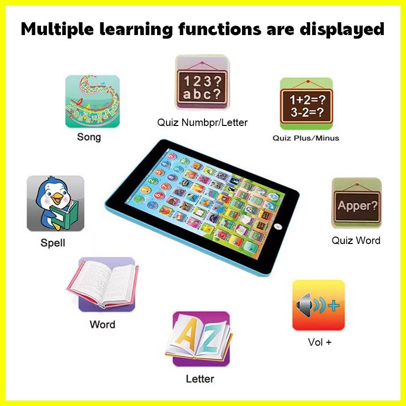 Kids Early Learn Tablet IPAD Educational Computer Toys Language Study ...