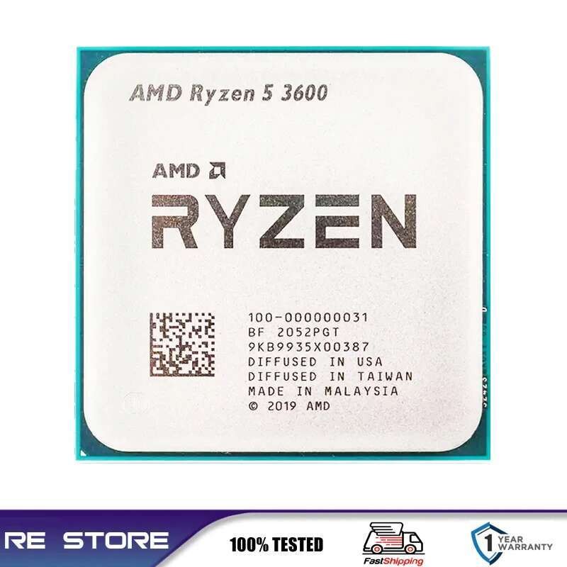 Ryzen AMD 5 R5 3600 3.6GHz 6-Core 12-Thread CPU Processor LGA AM4 ...