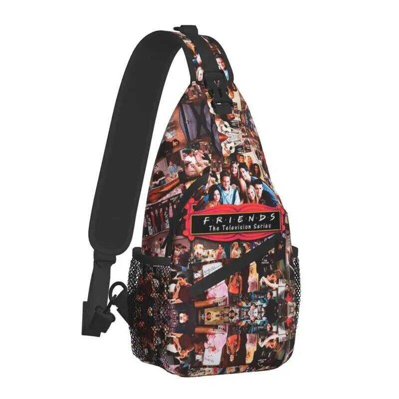Vintage Retro Friends Collage Sg Crossbody Backpack Men Custom Classic ...
