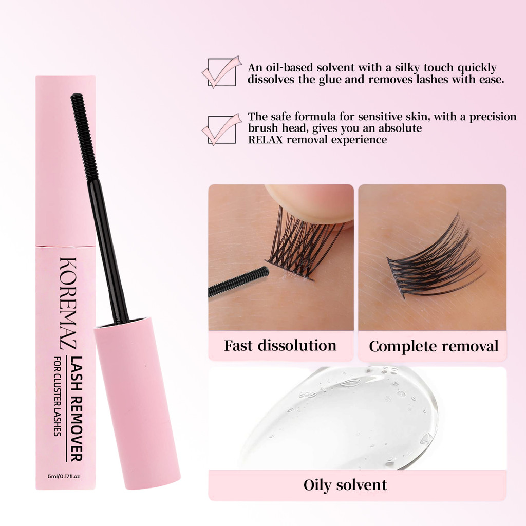 KOREMAZ DIY Cluster Lashes Glue Remover 5ml Lash Remover for Cluster ...