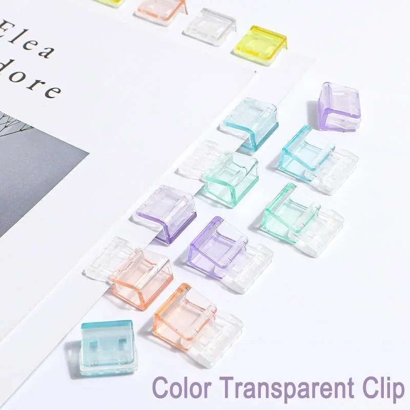 Candy Color Transparent Push Paperclip - Documents Bookmark File Index ...